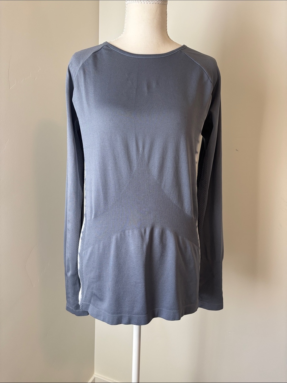 Zella- Long Sleeve Crew Neck Top in Slate Blue - Women